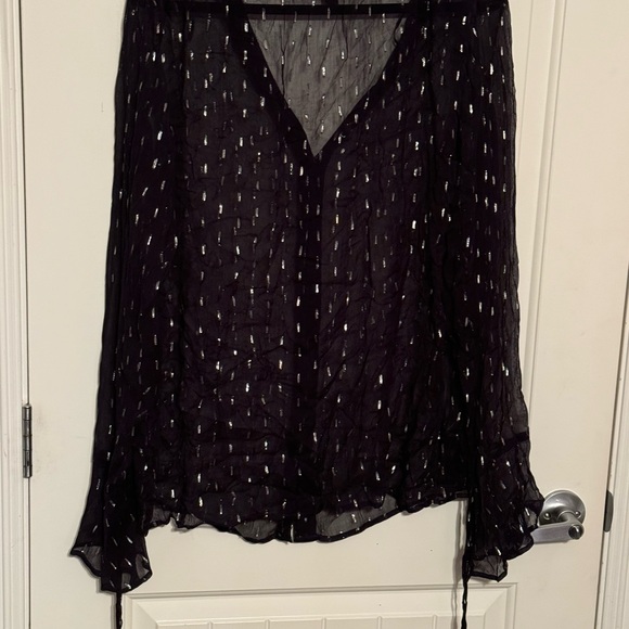 LTS Sheer, see through long sleeve blouse - Picture 2 of 3